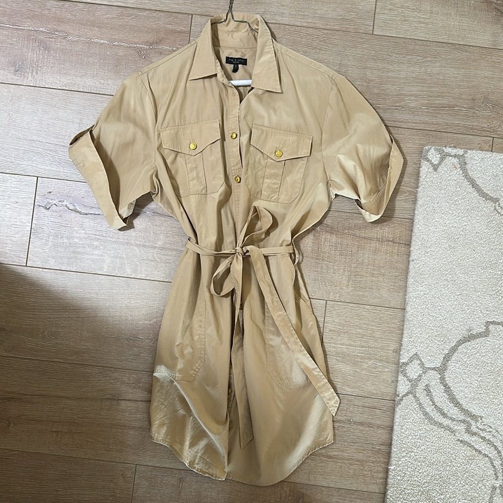 Rag & Bone Roxanne Cotton Mini Shirtdress